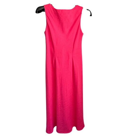 Vintage Jessica Howard Pink Linen Blend Sleeveless Maxi Dress Classic Dress Sz 6 - Picture 4 of 12